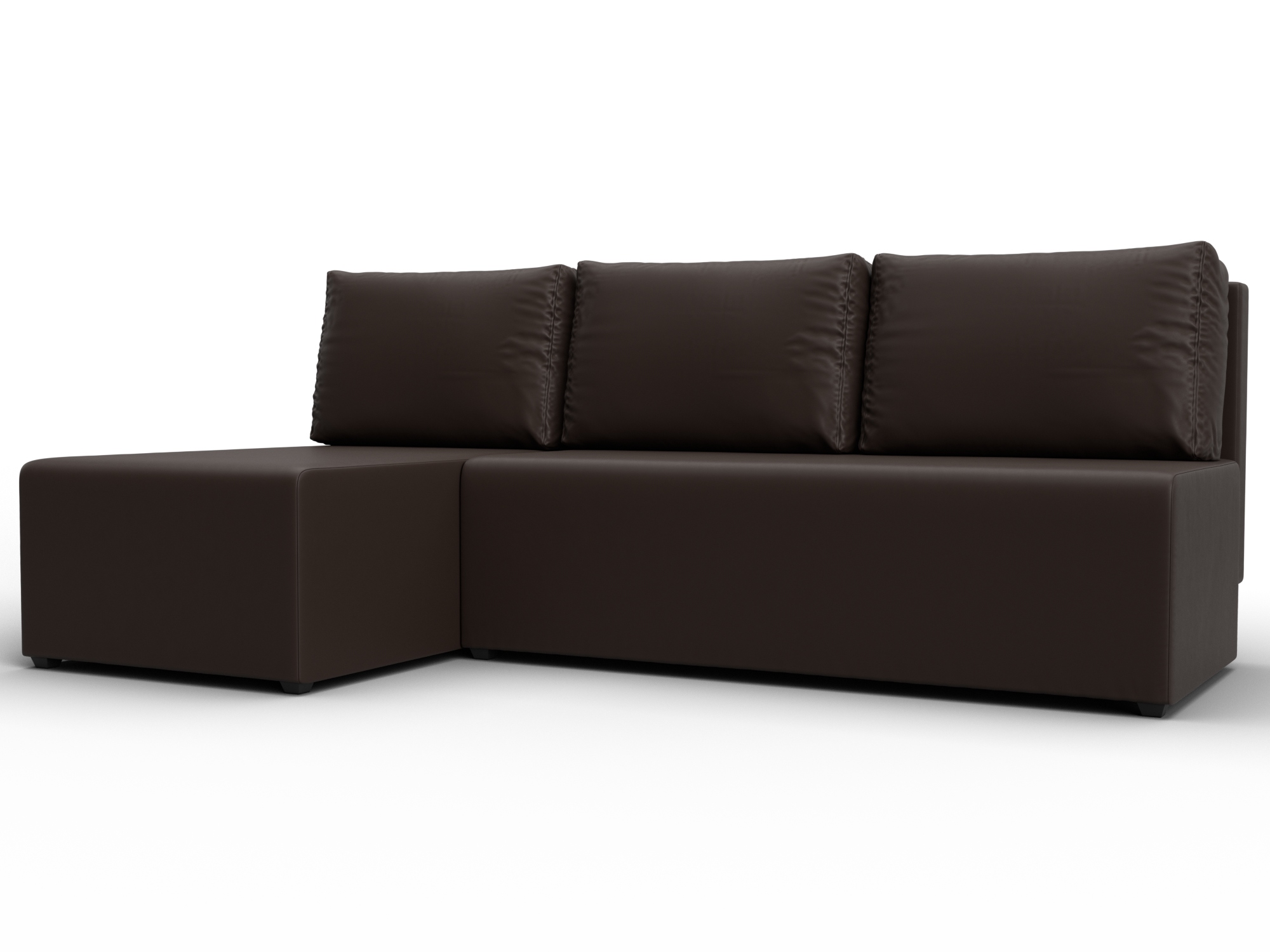 Диван угловой Поло левый угол (коричневый)