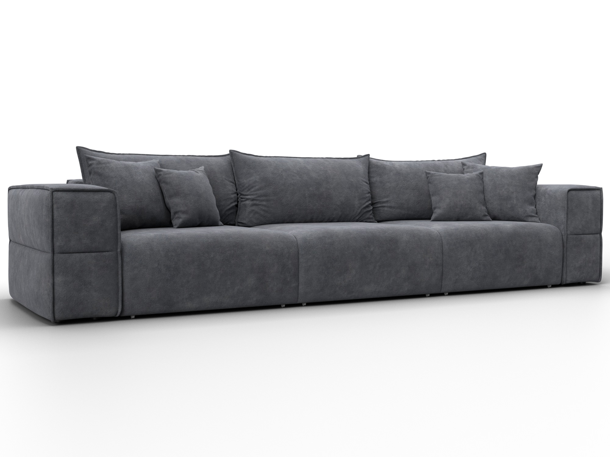 Диван прямой Лига-058 НПБ Лонг (brut 16 темно-серый)