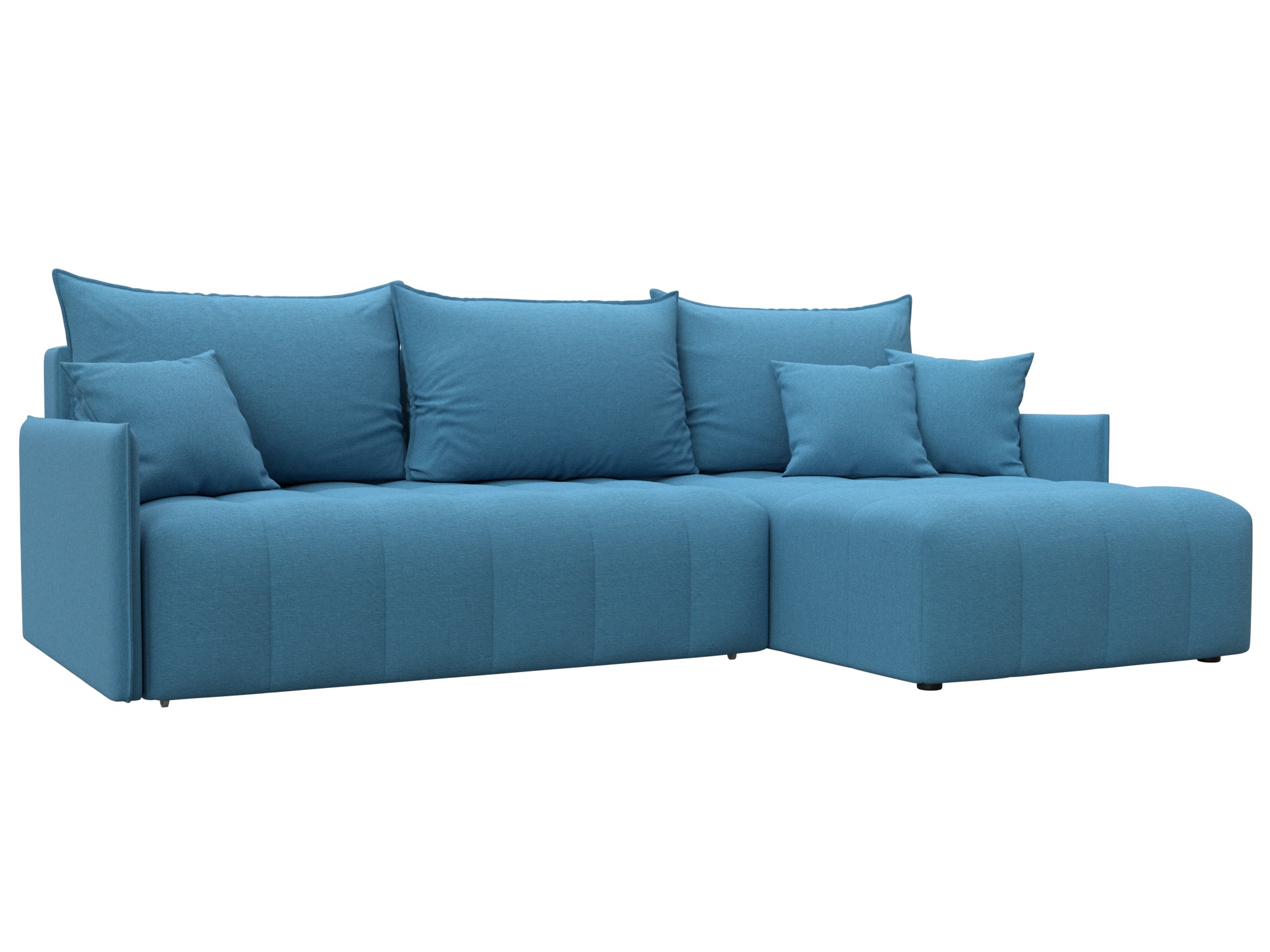 Диван угловой Лига-054 НПБ угол универсальный (амур 10 голубой)