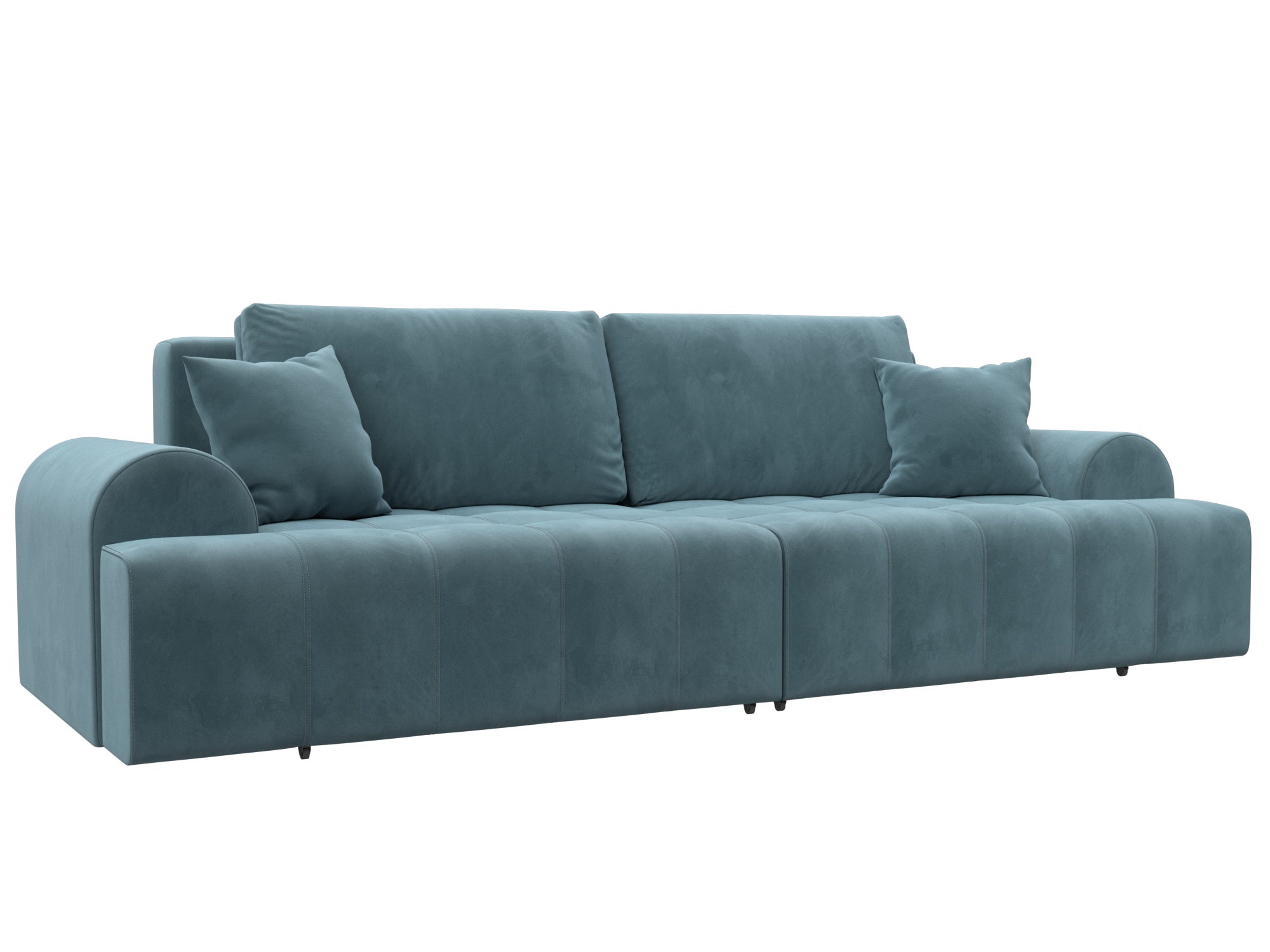 Диван прямой Лига-080 (велюр seven 113 бирюзовый)