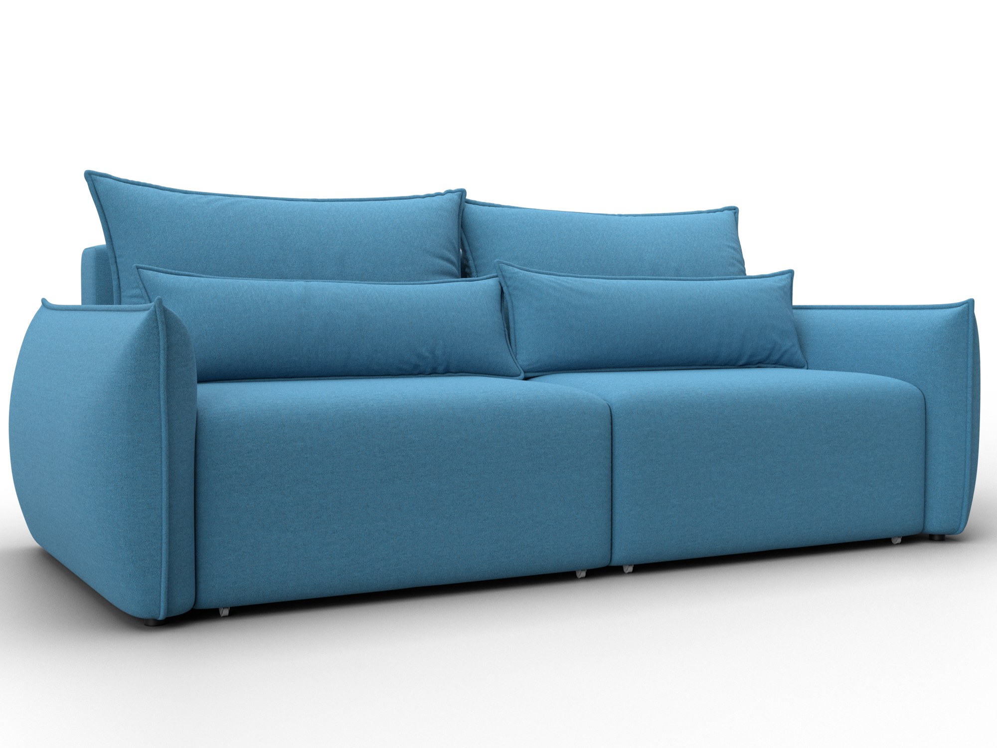 Диван прямой Лига-051 НПБ (амур 10 голубой)