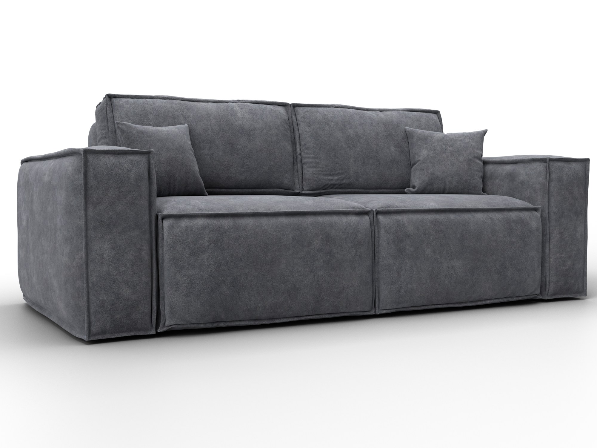 Диван прямой Лига-081 НПБ (brut 16 темно-серый)