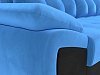 Угловой диван Нэстор правый угол (голубой\черный цвет)