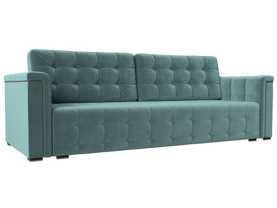 Прямой диван Лига-002 (бирюзовый цвет)