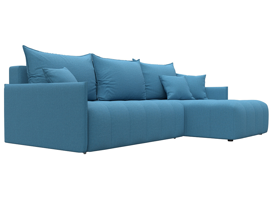 Диван угловой Лига-054 НПБ угол универсальный (амур 10 голубой)