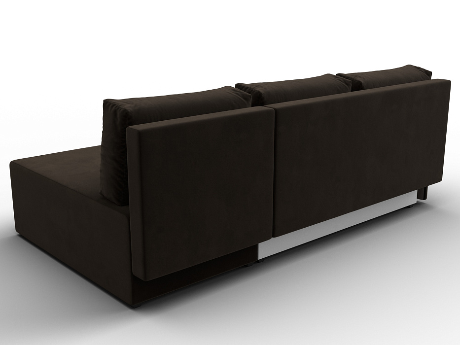 Диван угловой Поло правый угол (коричневый)