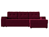 Угловой диван Эмир БС правый угол (бордовый цвет)