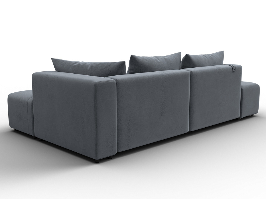 Диван угловой Лига-103 НПБ угол правый (tower 10 серый)