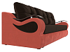 Прямой диван Меркурий еврокнижка (коричневый\коралловый цвет)