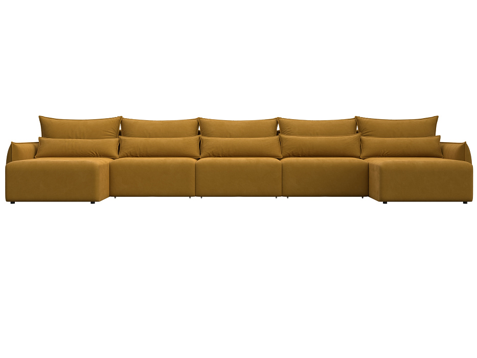Диван П-образный Лига-051 НПБ МегаЛонг (brut 10 желтый)