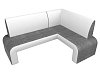 Кухонный угловой диван Кармен правый угол (серый\белый цвет)