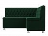 Кухонный угловой диван Мирта правый угол (зеленый цвет)