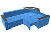 Угловой диван Комфорт правый угол (голубой цвет)