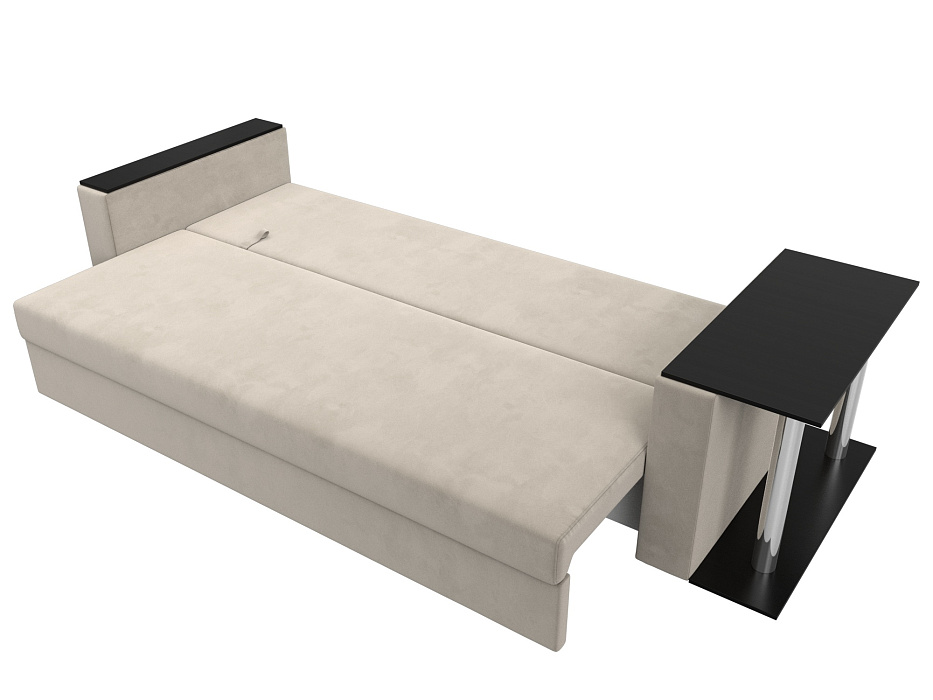 Диван прямой Атланта со столом справа (бежевый)