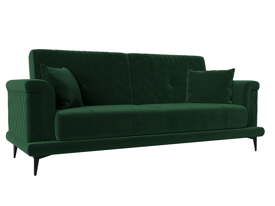 Прямой диван Неаполь (зеленый цвет)