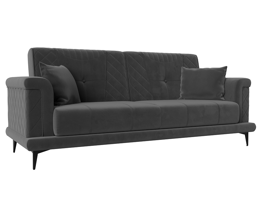Прямой диван Неаполь (серый цвет)