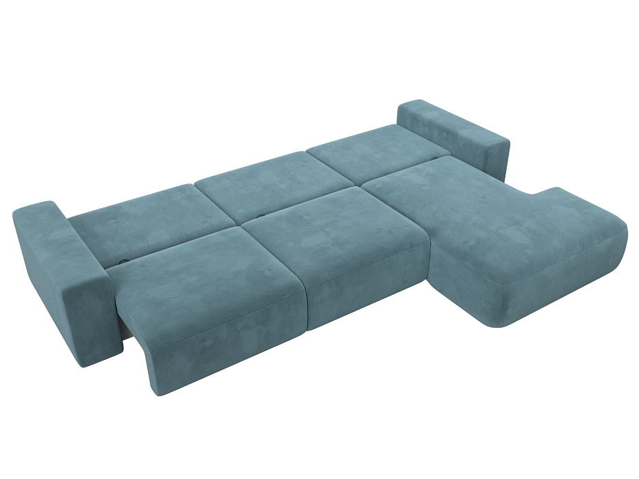Диван угловой Лига-036 НПБ Классик Лонг правый угол (бирюзовый)