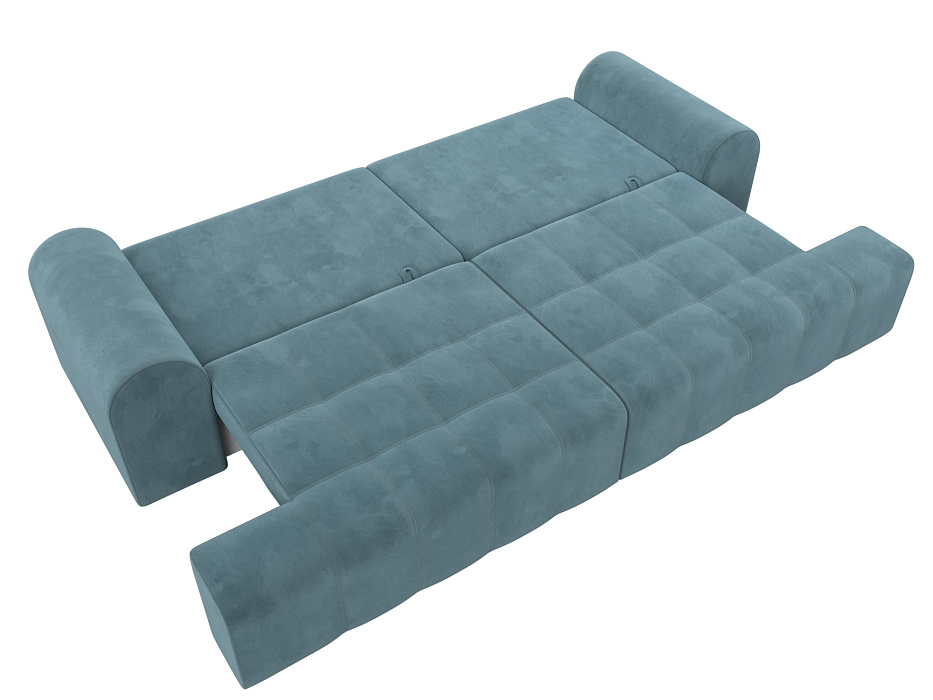 Диван прямой Лига-080 (велюр seven 113 бирюзовый)