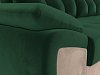 Угловой диван Нэстор правый угол (зеленый\бежевый цвет)