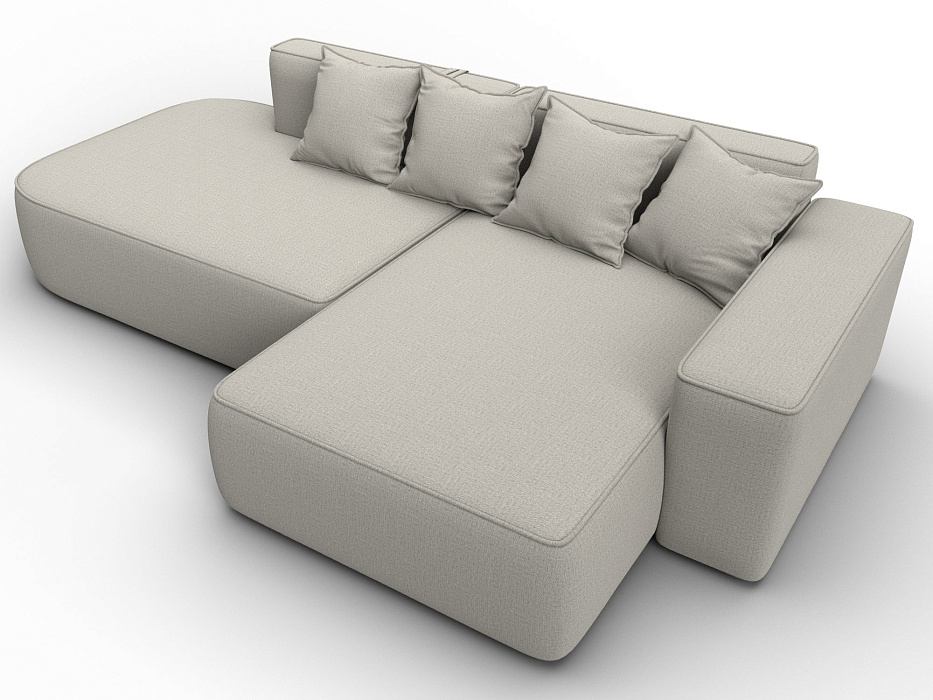 Диван угловой Лига-065 угол правый (амур 02 бежевый)