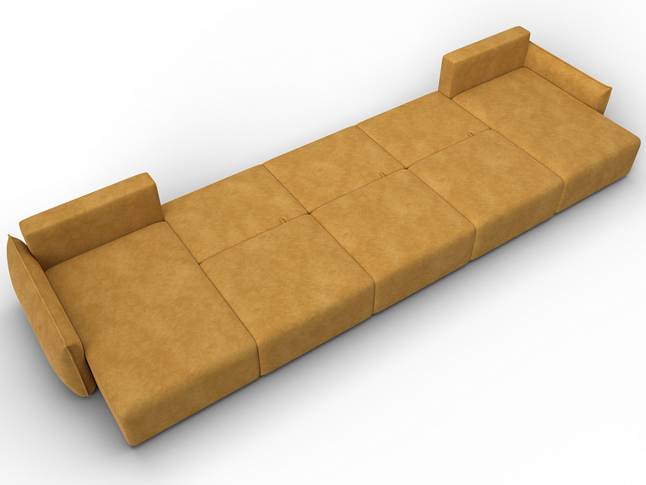 Диван П-образный Лига-051 НПБ МегаЛонг (brut 10 желтый)
