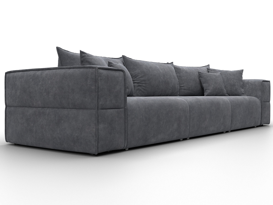 Диван прямой Лига-058 НПБ Лонг (brut 16 темно-серый)