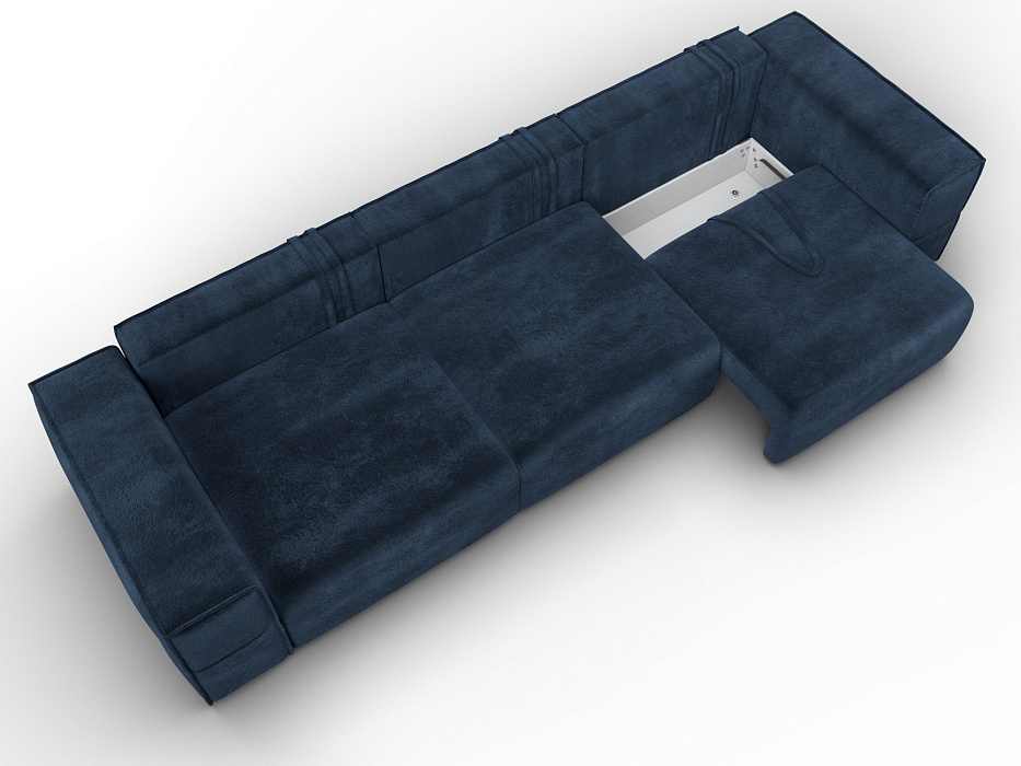 Диван прямой Лига-058 НПБ Лонг (tower 13 синий)