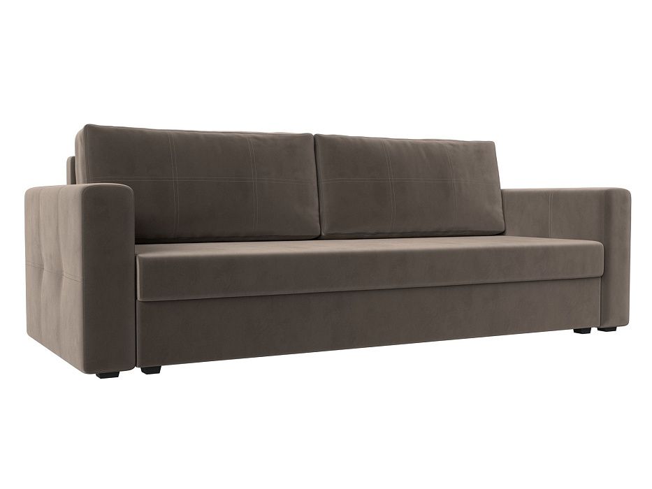 Прямой диван Лига-006 (коричневый цвет)