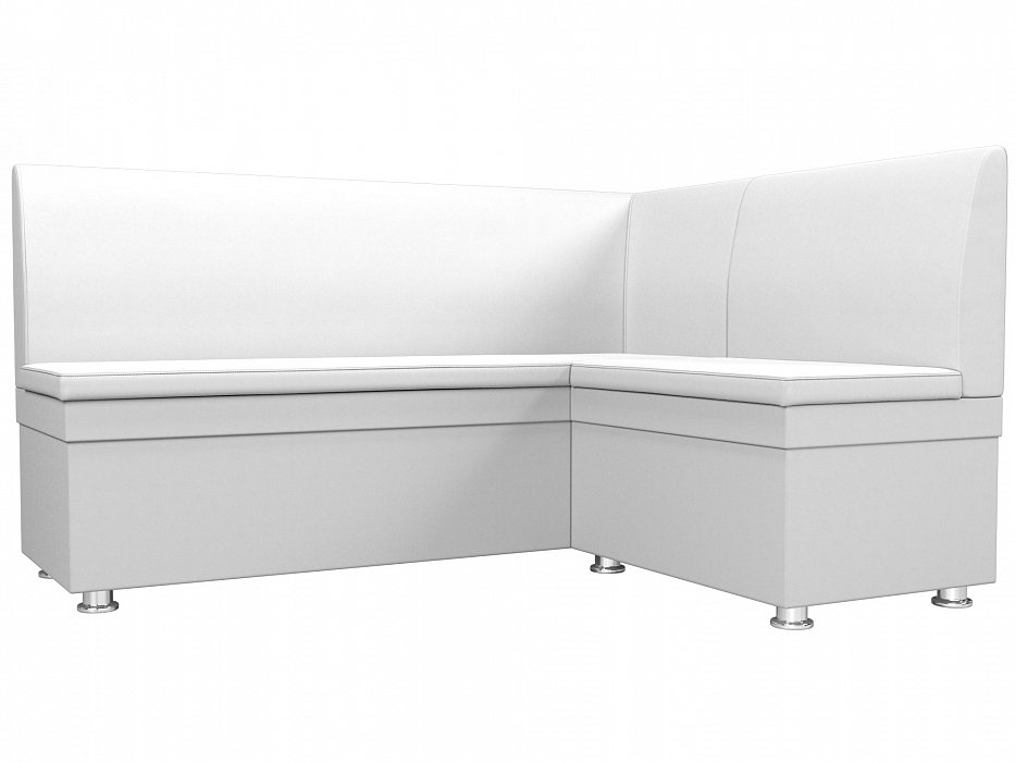 Кухонный угловой диван Уют правый угол (белый цвет)