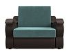 Прямой диван Меркурий 100 (бирюзовый\коричневый цвет)
