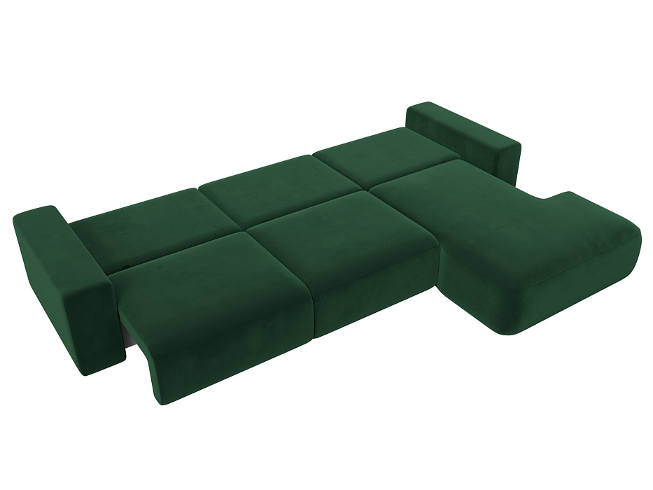 Диван угловой Лига-036 НПБ Классик Лонг правый угол (seven 626 зеленый)