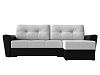 Угловой диван Амстердам правый угол (белый\черный цвет)