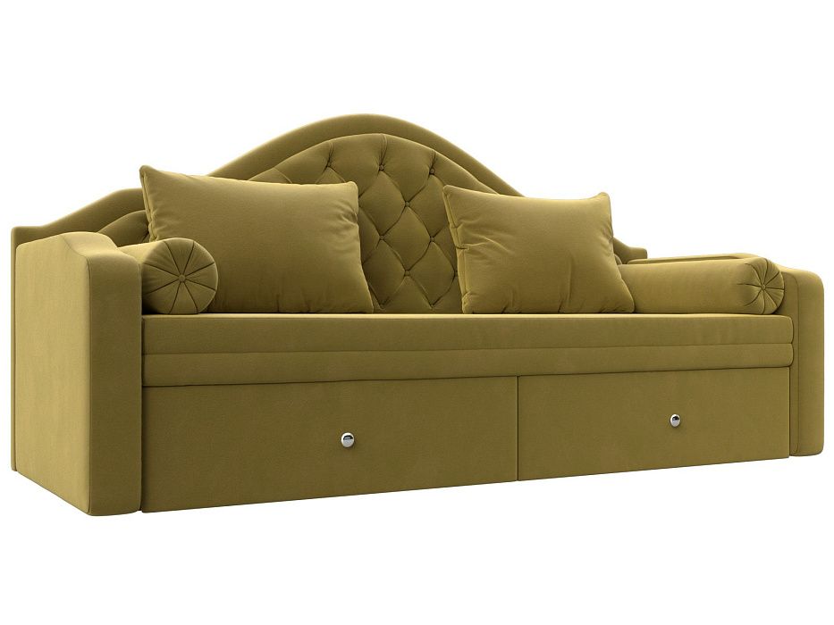 Прямой диван софа Сойер (желтый цвет)