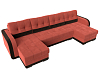 П-образный диван Марсель (коралловый\коричневый цвет)