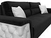 Прямой диван Лига-023 (черный\белый)