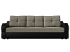 Прямой диван Меркурий еврокнижка (корфу 02\черный цвет)