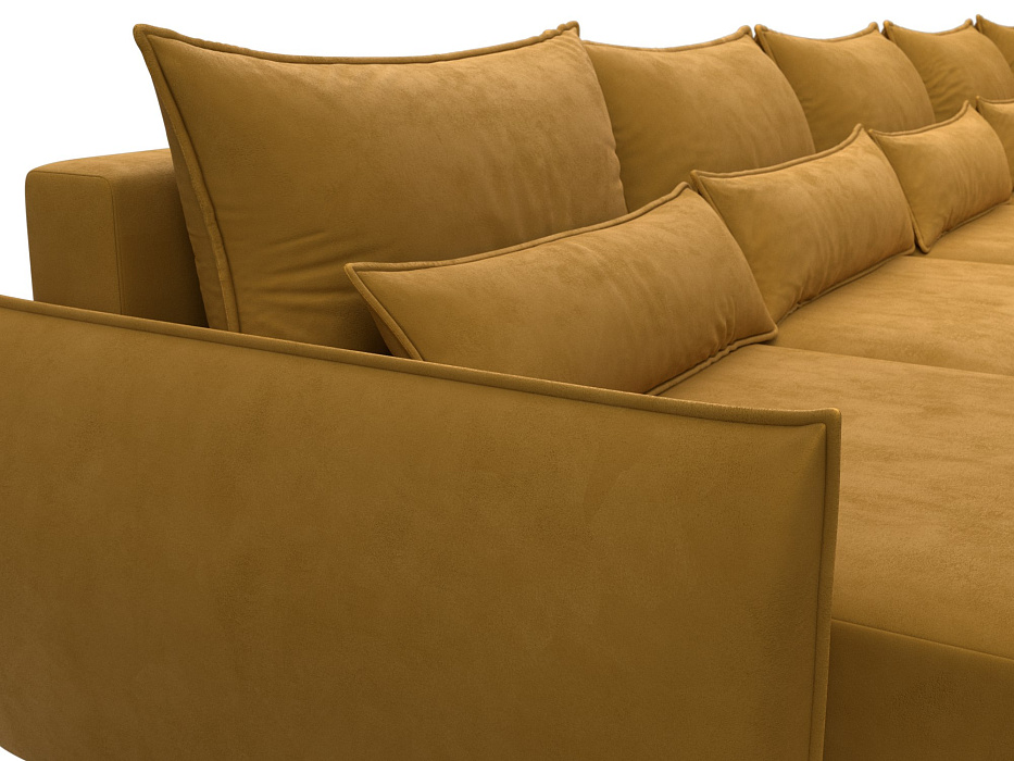 Диван П-образный Лига-051 НПБ МегаЛонг (brut 10 желтый)