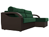 Угловой диван Форсайт правый угол (зеленый\коричневый цвет)