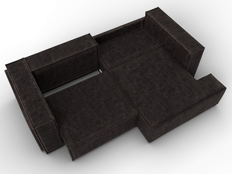 Диван угловой Лига-061 угол правый (brut 17 коричневый)