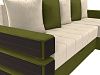 Угловой диван Венеция правый угол (бежевый\зеленый цвет)