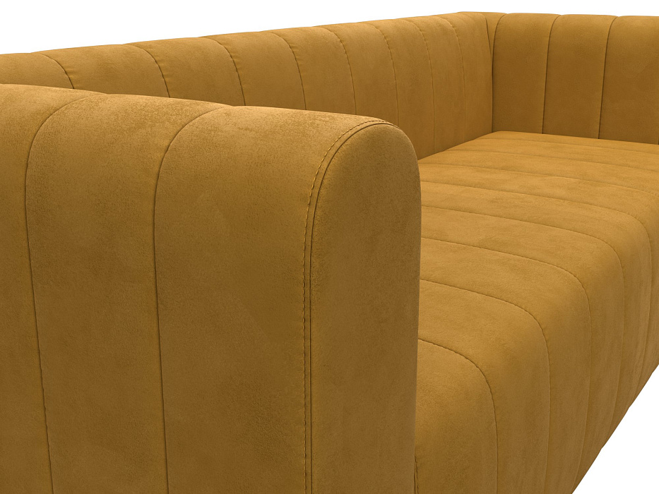 Диван прямой Лига-073 (brut 10 желтый)