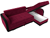 Угловой диван Марсель правый угол (бордовый\черный цвет)