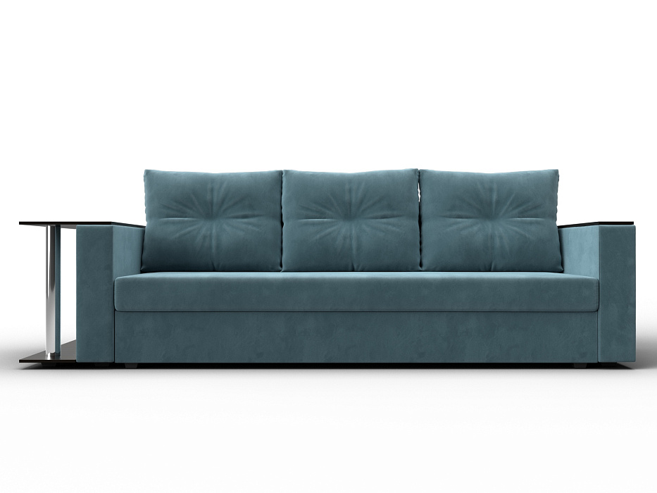 Диван прямой Атланта со столом слева (бирюзовый)