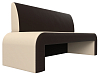 Кухонный прямой диван Кармен (бежевый\коричневый цвет)