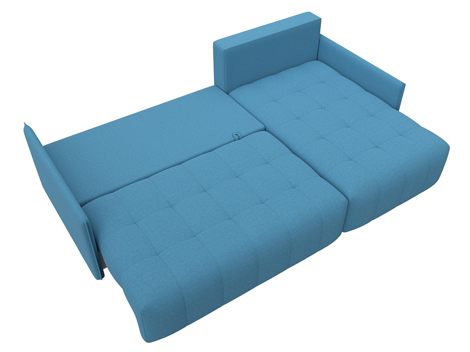 Диван угловой Лига-054 НПБ угол универсальный (амур 10 голубой)