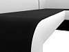 Кухонный угловой диван Кармен правый угол (черный\белый цвет)