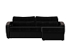 Угловой диван Форсайт правый угол (черный\черный цвет)