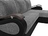 Угловой диван Меркурий Лайт правый угол (серый\черный цвет)