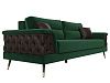 Прямой диван Лига-023 (зеленый\коричневый)