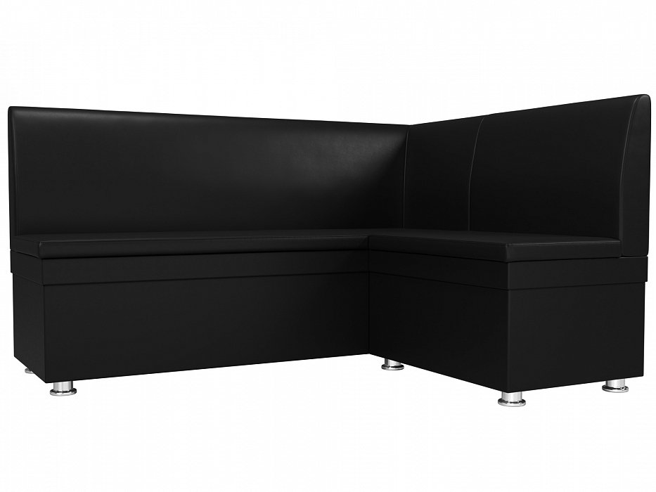Кухонный угловой диван Уют правый угол (черный цвет)
